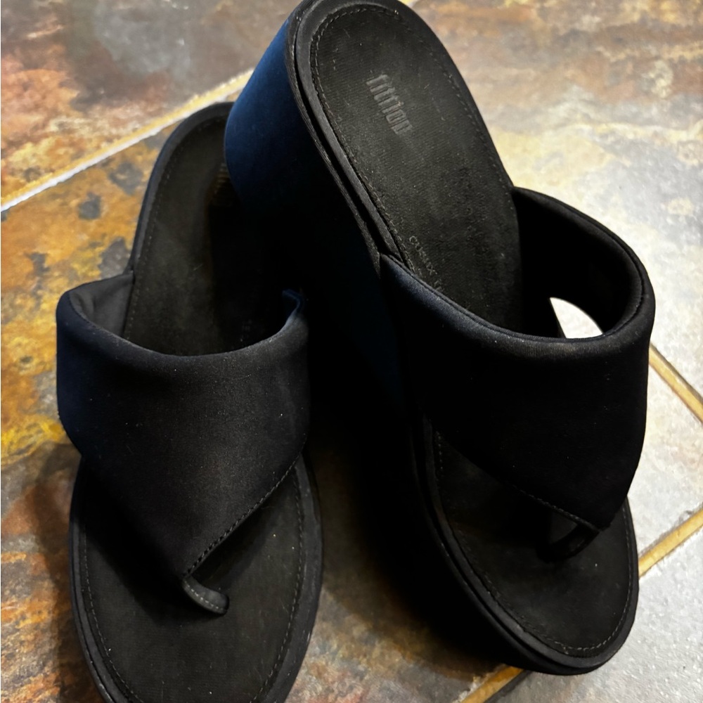 FitFlop Elegant Black Slide Sandals